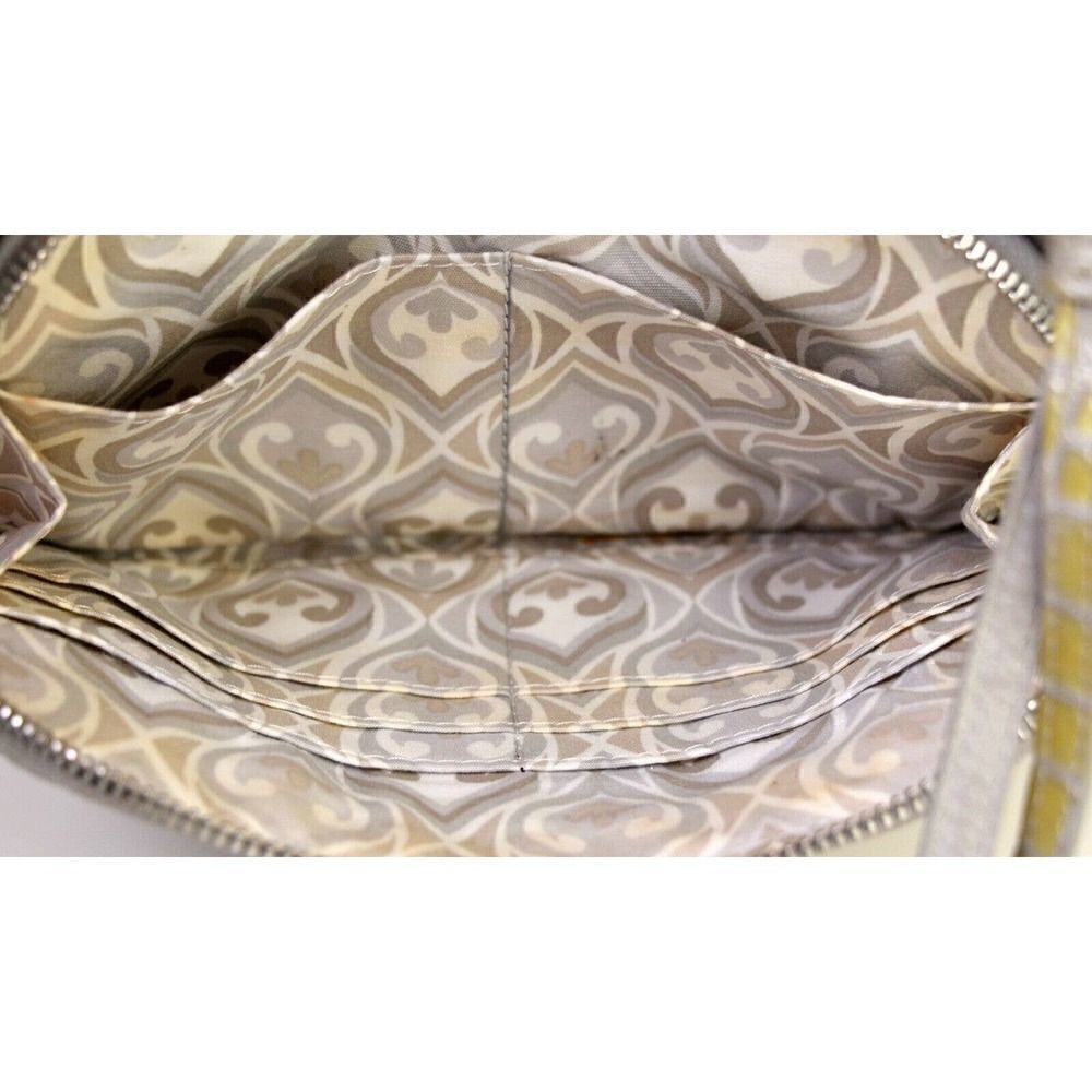 TG BRIGHTON SILVER CROC GENUINE LEATHER ORGANIZER X-BODY BAG SHOULDER BAG - Picture 7 of 7